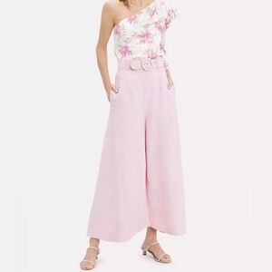 Retail $350 LES REVERIES ONE SHOULDER FLORAL SILK TOP BLOUSE LOVE SHACK